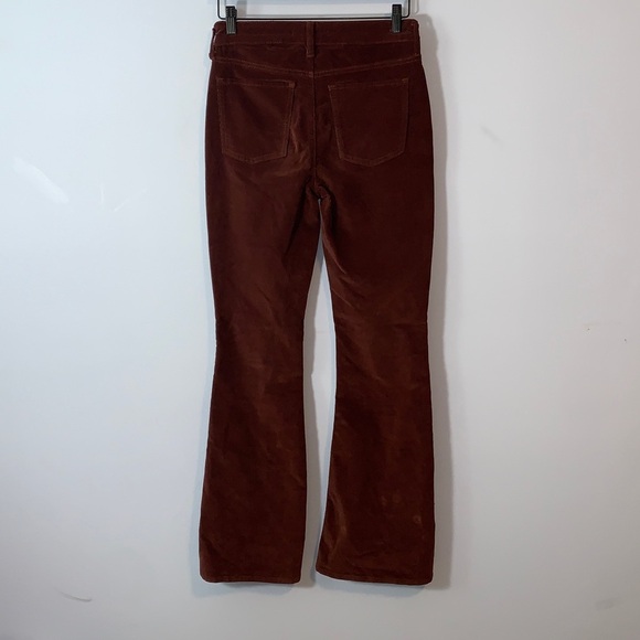 SO Chocolate Brown high rise Flare corduroy pants grommet lace up customized 7 - Picture 9 of 9